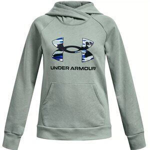 NEW Under Armour Girls' Rival Fleece Pullover Long Sleeve Hoodie Camo Sweatshirt
